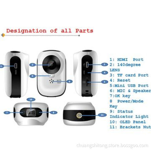 10m WiFi mini waterproof sport DV wearable camera without screen, but very fashionable model in 2014